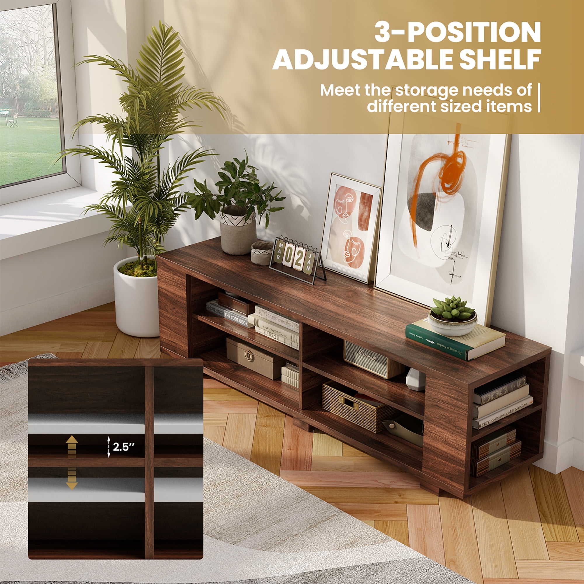 Amazon.com: QIUTMER Rotating Bookshelf with Storage Drawer