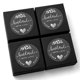 thumbnail image 1 of Stickers hechos a mano con amor 100 pzas, foil plateado transparente, 1 of 7