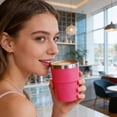 thumbnail image 5 of Double-Wall Insulated Stainless Steel Coffee Tumbler 12oz Portable Travel Mug with Lid Reusable Hot Cold Beverage Cup 10 Color Options, 5 of 5