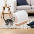 thumbnail image 1 of Caja de Arena para Gatos con Capucha Caja de Arena Cerrada Bandeja de Cama con Puerta Bandeja de Arena para Mascotas, 1 of 8