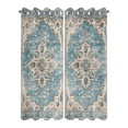 thumbnail image 2 of Outdoor Curtains for Patio, Geometric Blue, Waterproof Blackout Outside Curtain for Porch/Pergola/Gazebo, Traditional Farmhouse Country Flower Thermal Insulated Drapes, 2 Panels, 54 x 84 Inch, 2 of 8