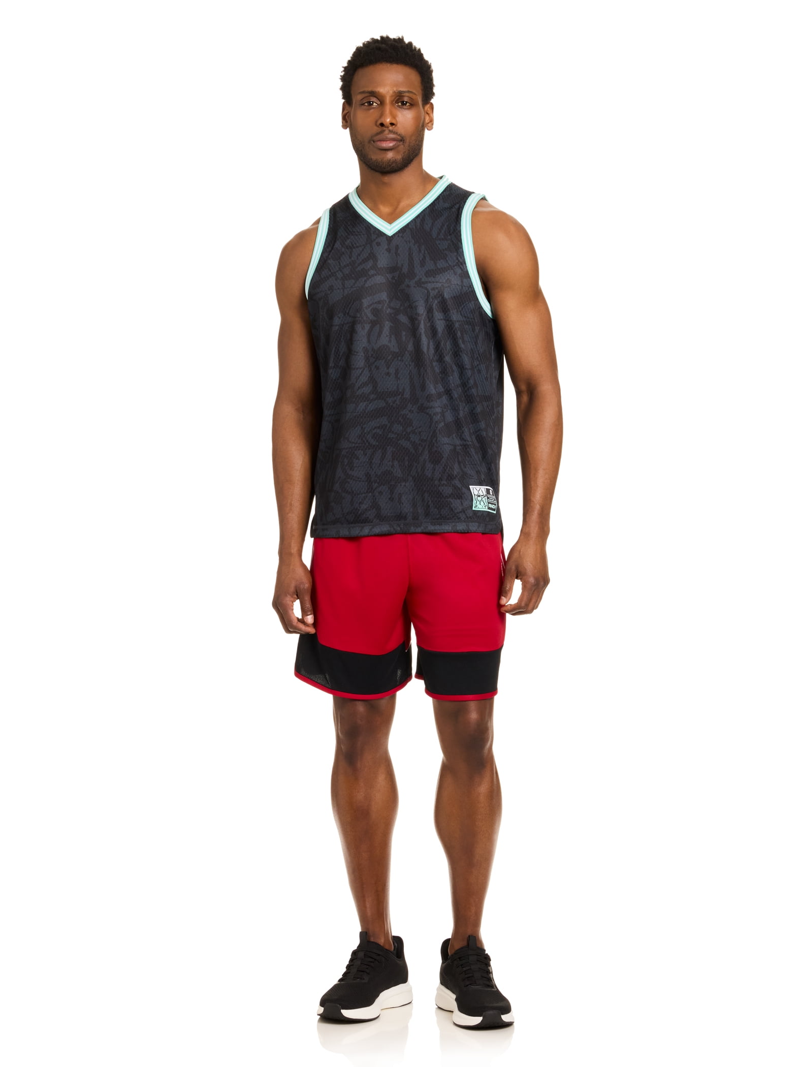 AND1 Men's and Big Men's Active Swing-Man Short, up to Size 3XL