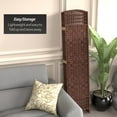 thumbnail image 5 of Red Lantern 5 1/2 ft. Tall Fiber Weave Room Divider - Dark Red - 6 Panel, 5 of 6