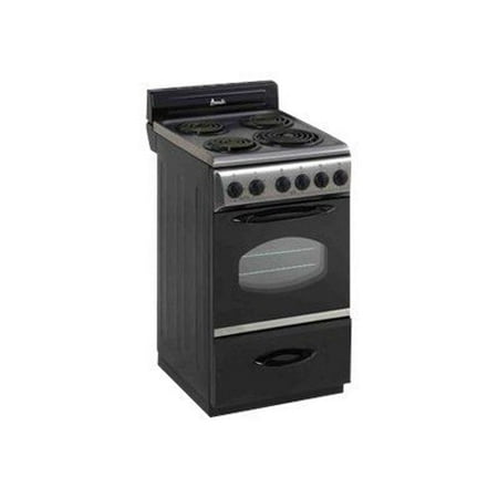 Avanti ER2002CSS - Range - freestanding - niche - width: 20 in - height: 36.1 in - stainless steel/black