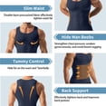 thumbnail image 3 of Lalamelon Compression Shirts for Men Shapewear Vest Body Shaper Abs Abdomen Slim Tank Elastic Top Undershirt, 3 of 5