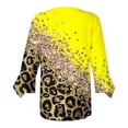 thumbnail image 5 of Dyegold Blouses For Women Dressy Casual 3/4 Flare Sleeve Lace Trim V Neck Floral Print Vintage Tunic Tops Loose Fit Shirts, 5 of 5