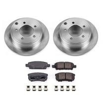 Ultimate Brakes Rear Semi-Metallic Brake Pad and Rotor Kit with Hardware WM80046 for Chrysler; Dodge; Jeep; Mitsubishi