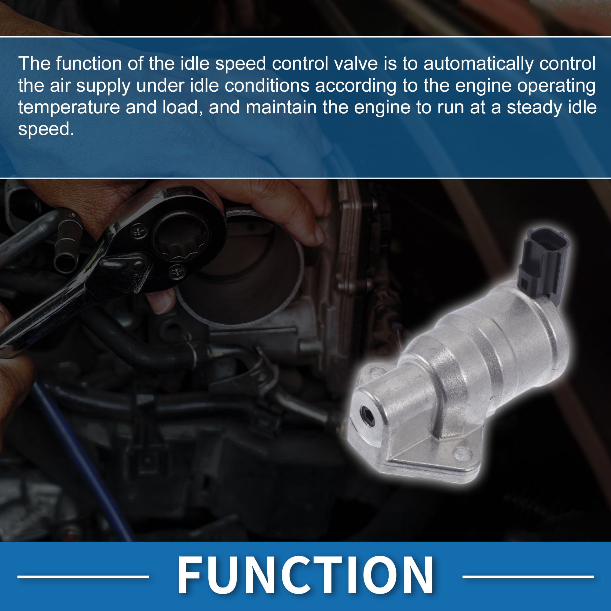 Unique Bargains Car Idle Air Control Valve for Ford for Mustang 1999-2001 Replace No.XR3E9F715AB IACV Idle Motor Idle Air Control Valve for Stable Engine Operation