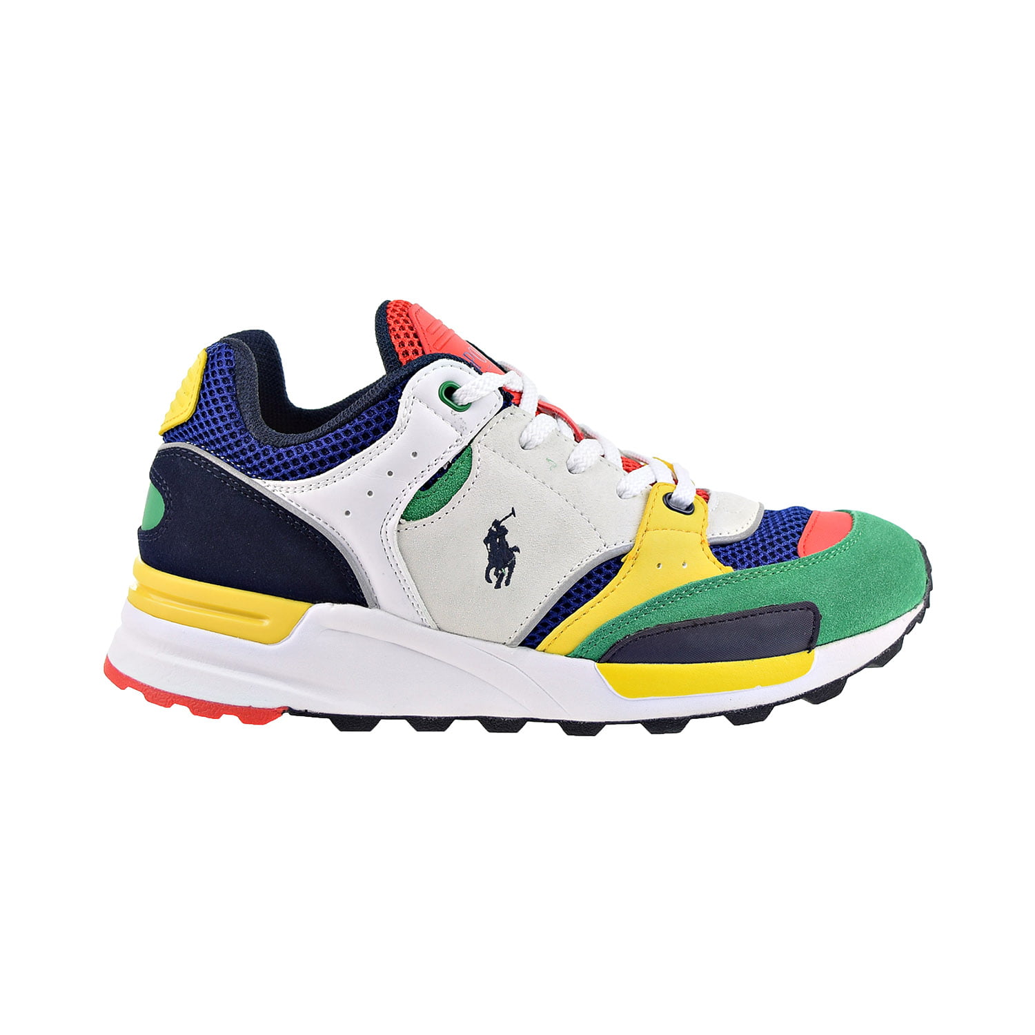 Polo Ralph Lauren Trackster 200 Sneaker Men's Shoes White/Red/Yellow ...