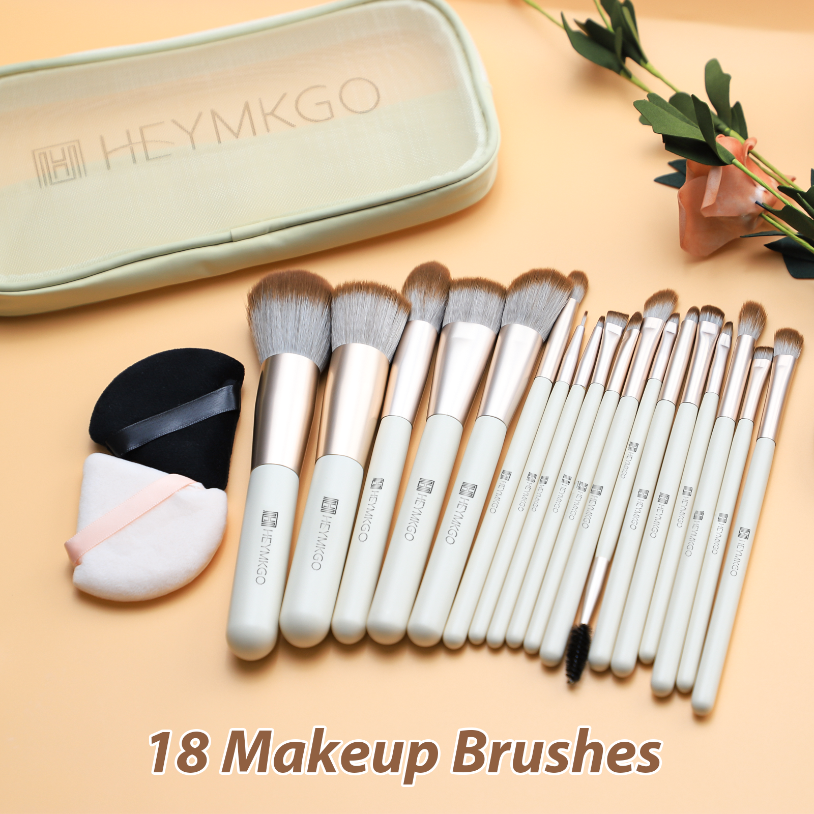 Duaiu 18-Piece Makeup Brush Set With Travel Bag photo 3