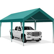 LAUREL CANYON 10x20ft Heavy Duty Carport with Leg Skirt Design, Auto Portable Garage, Boat Shelter Tent & Market Stall Car Canopy for Party & Wedding, Green