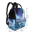 thumbnail image 2 of Balery Night At Lake Aurora 1 Mummy Backpack - Waterproof Twill Canvas, Large Capacity Diaper Bag with Multiple Pockets and Adjustable Straps, 2 of 6
