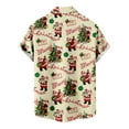 thumbnail image 5 of Men's Casual Button-Down Shirts Christmas,Men's Christmas Shirt Short Sleeve Button Down Hawaiian Shirt Xmas Print Santa Shirt Casual Bowling Holiday Beach Shirts Tops, 5 of 5