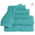 thumbnail image 5 of Casa Platino Bathroom towels 6 Pc Set, 2 Bath Towels, 2 Hand Towels, 2 Wash Cloths, Ultra Soft & Absorbent Towels - Teal, 5 of 6