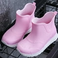 thumbnail image 4 of ZACPNCV Toddler Boys Shoes Rain Boots Water Boots Children Unisex Rain Shoes Soft Shoes Rubble Boots Non Slip Pink 27, 4 of 9