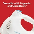 Hamilton Beach 6 Speed Electric Hand Mixer with SnapOn Storage Case, 3