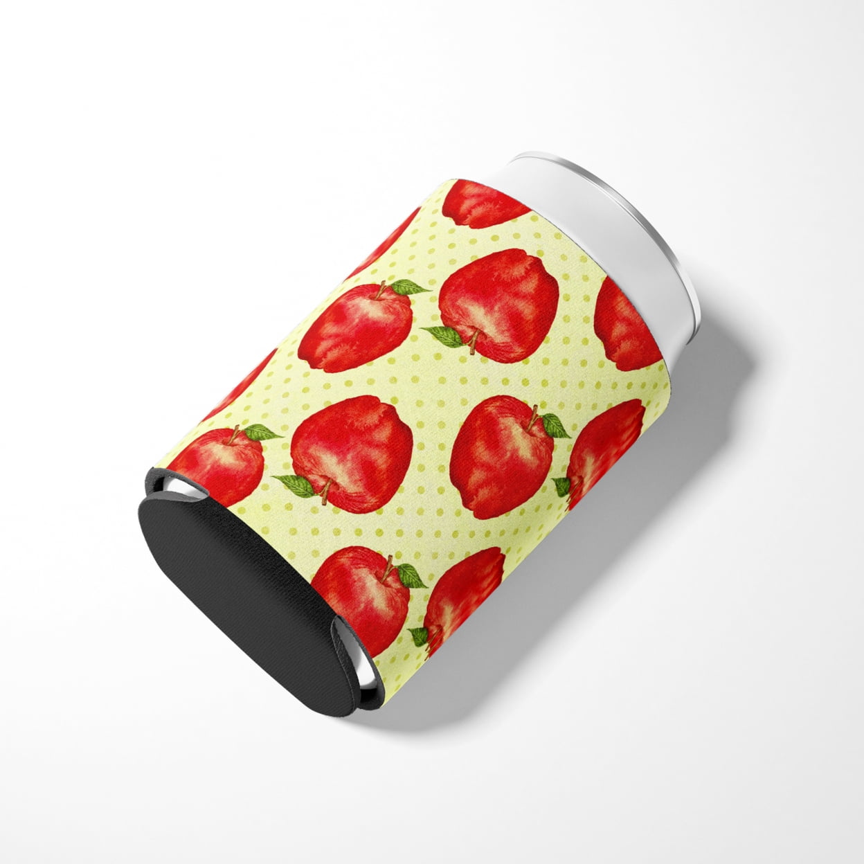 Watercolor Apples and Polkadots Can or Bottle Hugger