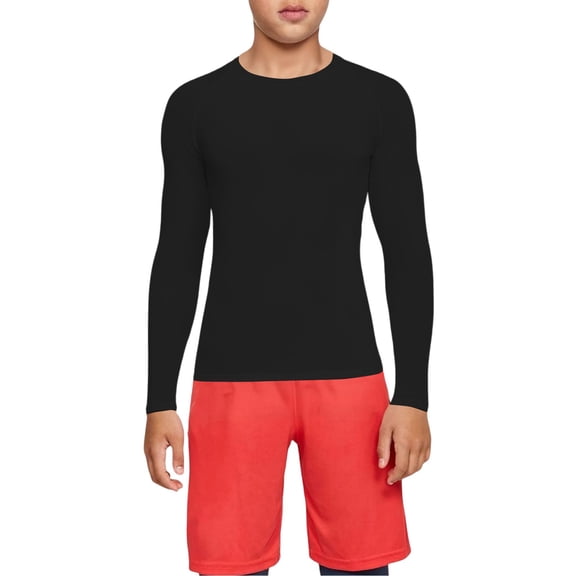 EnJoCho Children's Sports Tight Shirts QuickDry Long Sleeve Shirts Moistur𝖾 Wicking Performance T-Shirt for Casual Workout Boys Long Sleeve Shirts