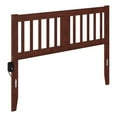 thumbnail image 1 of Pemberly Row Queen Spindle Solid Wood Headboard with USB Charger in Walnut, 1 of 6
