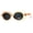 Peach Black, variant on Womens Mod Oval Thick Plastic Round Chic Sunglasses Green Brown