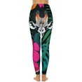 thumbnail image 3 of Giraffe Tropical Floral Print Art Leggings Legging Gym Gym Pants Gym Clothing Womens Leggings, 3 of 6