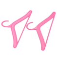 thumbnail image 3 of 20 Pcs Pink Hangers For Barbies Dolls Clothes Accessories Plastic Hangers, 3 of 5