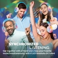 thumbnail image 6 of Brookstone 4 in 1 Silent Disco Headphones, Multi Color LED Lights, Bluetooth 5.0, Up to 10 Hours of Playtime, 4 Pack, 6 of 6