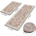 thumbnail image 2 of Kitchen Mats for Floor 2 Pieces Anti Fatigue Kitchen Mat Cushioned Boho Kitchen Rugs Non Slip Waterproof Comfort Memory Foam Standing Mat for Front of Sink,Laundry Room, 2 of 6