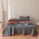 thumbnail image 3 of Manta de gasa de algodón 100 % hilo teñido ropa de cama Jacquard cama punto a cuadros colcha hogar mantas cubrecama colcha para la cama, 3 of 5