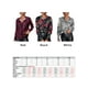 thumbnail image 4 of Cárdigan, Camisa de manga larga para mujer con blusa informal con estampado de botones y correa Meterk Rojo/Extragrande, 4 of 7