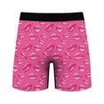 thumbnail image 5 of REORIAFEE Boxers Briefs for Men Valentine's Day Heart Prints Breathable Boxer Briefs Mid-Rise Comfortable Elastic Waistband Underwear Men Stretch Boxers Pink S, 5 of 7
