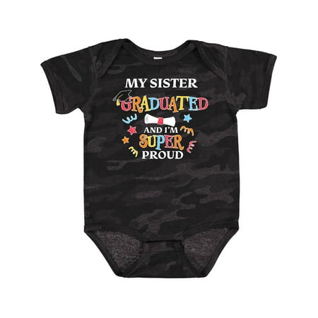

Inktastic My Sister Graduated and I m Super Proud Gift Baby Boy or Baby Girl Bodysuit