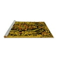thumbnail image 2 of Ahgly Company Machine Washable Indoor Round Medallion Yellow French Area Rugs, 7' Round, 2 of 4