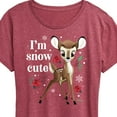 thumbnail image 3 of Disney Bambi - Christmas - I'm Snow Cute - Women's Short Sleeve Graphic T-Shirt, 3 of 5