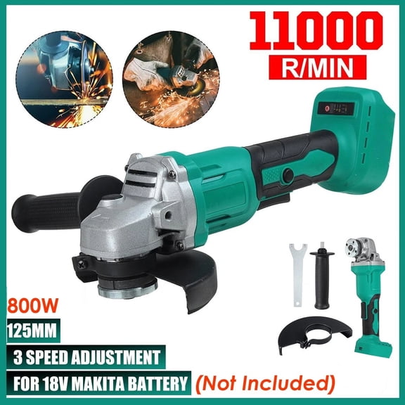 iMeshbean Electric Brushless Cordless 125mm Cut-Off Angle Grinder for 18V Makita Battery