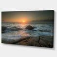 thumbnail image 2 of Vagues de Mer au Coucher du Soleil - Impression sur Toile Photo de Plage, 2 of 3