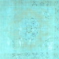 thumbnail image 1 of Ahgly Company Indoor Square Persian Light Blue Traditional Area Rugs, 4' Square, 1 of 4