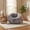 Gray, variant on 45" Faux Fur Butacas Para Sala Couch, Comfy Small Chair with Flower Shape, Reading Nook Chair with Foam Filling for Living Room and Balcony, Black