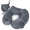 Black Gray, variant on Inflatable Travel Neck Pillow for Airplane Train Car Washable Pillowcase U Shaped Office Napping Pillow