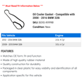 thumbnail image 2 of Oil Cooler Gasket - Compatible with 2008 - 2016 BMW 328i 2009 2010 2011 2012 2013 2014 2015, 2 of 2