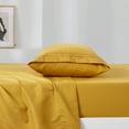 thumbnail image 4 of ESCA Turmeric Bed Sheets Set - OEKO-TEX Certified, 4-Piece Set (Flat Sheet, Fitted Sheet, Pillowcases) Twin Size, 4 of 6