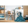 thumbnail image 2 of Ahgly Company Machine Washable Indoor Round Transitional Teal Green Area Rugs, 8' Round, 2 of 7
