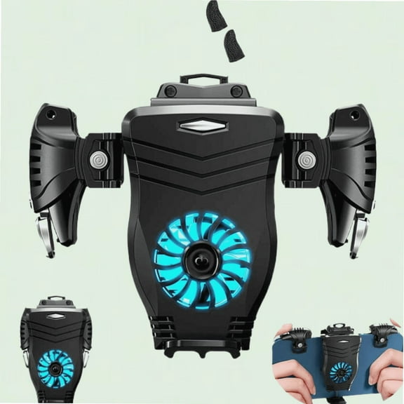 G03 PUBG Controller with Cooler, Max 30 Shots per Second, Aim & Fire Trigger for iPhone & Android Phone
