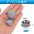 thumbnail image 2 of 50 piezas de tapones de agujero de plástico de nylon, tapones de agujero de tornillo redondo de 1-1/9" (28mm) para muebles de cocina en gris oscuro, 2 of 7