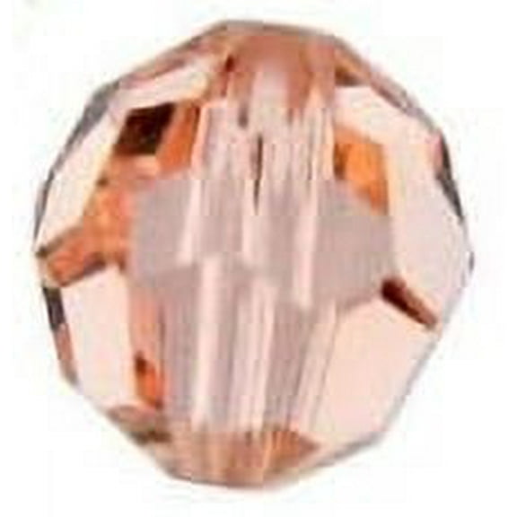 Swarovski Round Crystal Beads Item #5000 Lt. Peach Color 8mm Size - 12 Pieces
