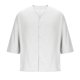 thumbnail image 4 of Blusas y camisas de manga corta y cuello redondo para hombre, blusas casuales de moda para hombre, de color liso, con botones, cuello redondo y manga tres cuartos., 4 of 8