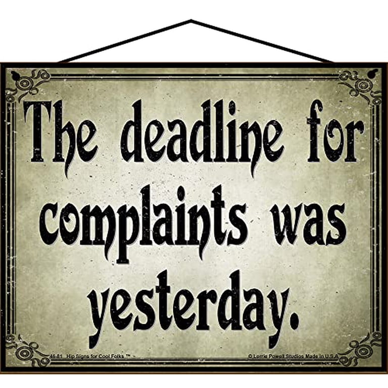 Complaint Department Humor
