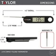 thumbnail image 4 of Taylor Precision Products Instant Read Digital Meat Food Grill BBQ Cooking Kitchen Thermometer, Folding Probe, Black, 4 of 14
