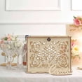 thumbnail image 2 of Efavormart Rustic Natural DIY "Mr. & Mrs." Wedding Card Box With Label Stand, Hollow Laser Cut Wooden Money Box - 12"X9", 2 of 11