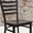Mahogany Wood Seat/Black Metal Frame, variant on Flash Furniture HERCULES Series Black Ladder Back Metal Restaurant Chair - Burgundy Vinyl Seat